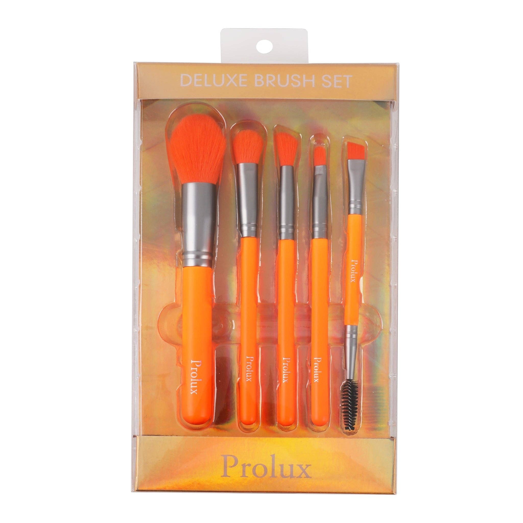 VIAI Beauty - Wholesale Makeup Brush Set - Deluxe 5 Piece Neon Brush Set4