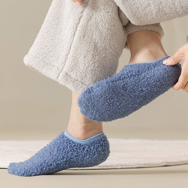 AK Brand - Wholesale Sock Slippers - Women's - Fuzzy Grip Socks Low Cut Non-Slip Soft Lounge Slipper Socks18