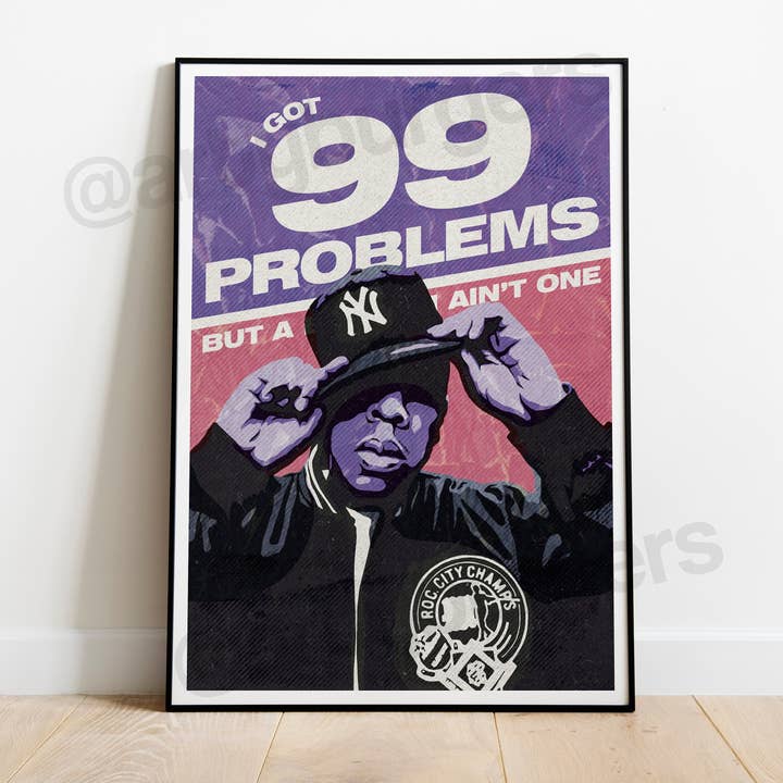 99 Problems | Rock Indie Lyrics Inspired | Music Poster for wholesale by ArtyBurgers