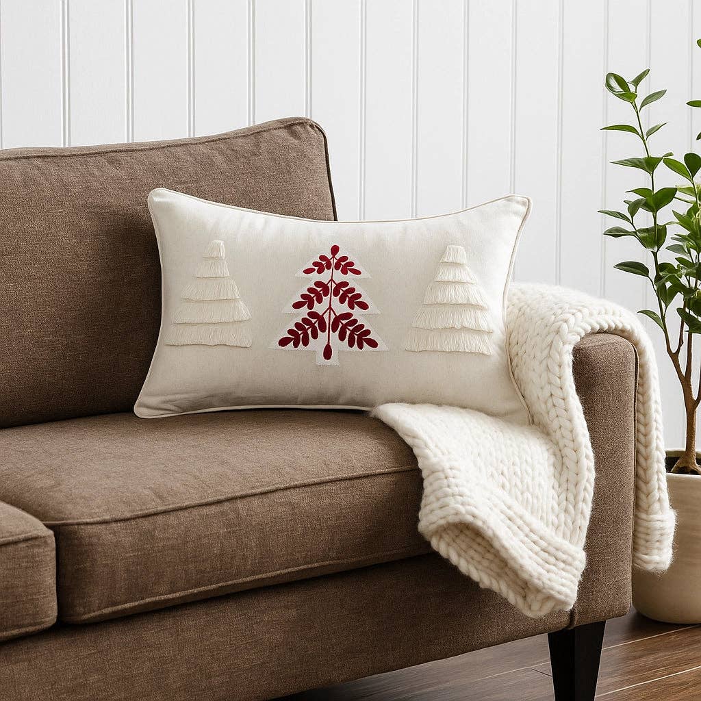 Urbane Hide - Wholesale Throw/Decorative Pillow - Urbane Hide – Red & Crème – Christmas Cushion Cover – 30×502