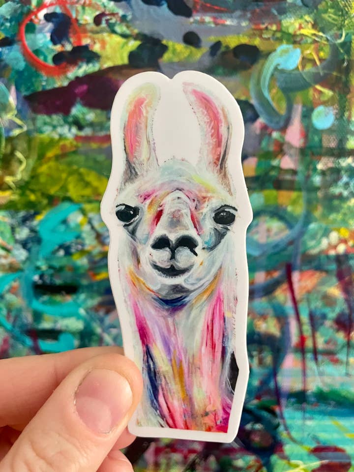 Willoughby Llama Sticker for wholesale by Willough Designs