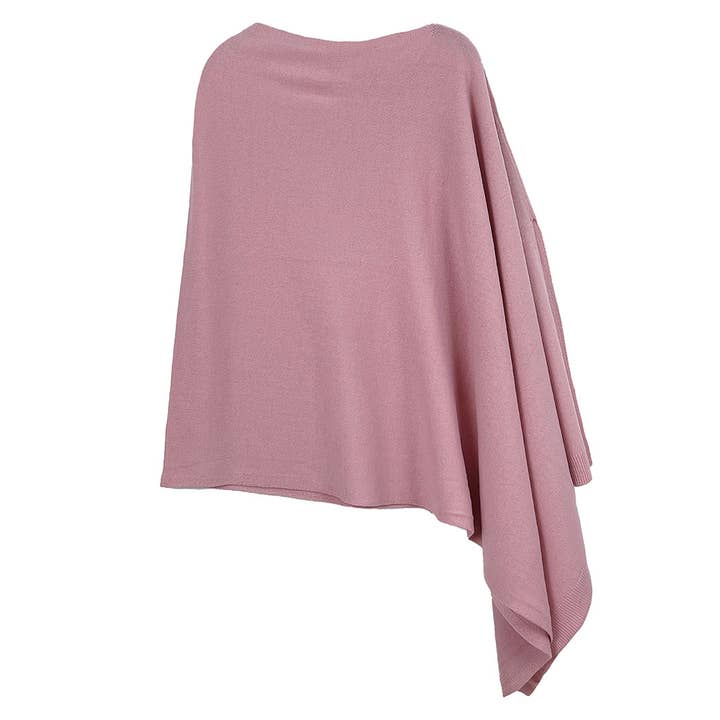 Fashion City - Wholesale Poncho - Women's - Light Tone Solid Diamond Shape Scarf Poncho