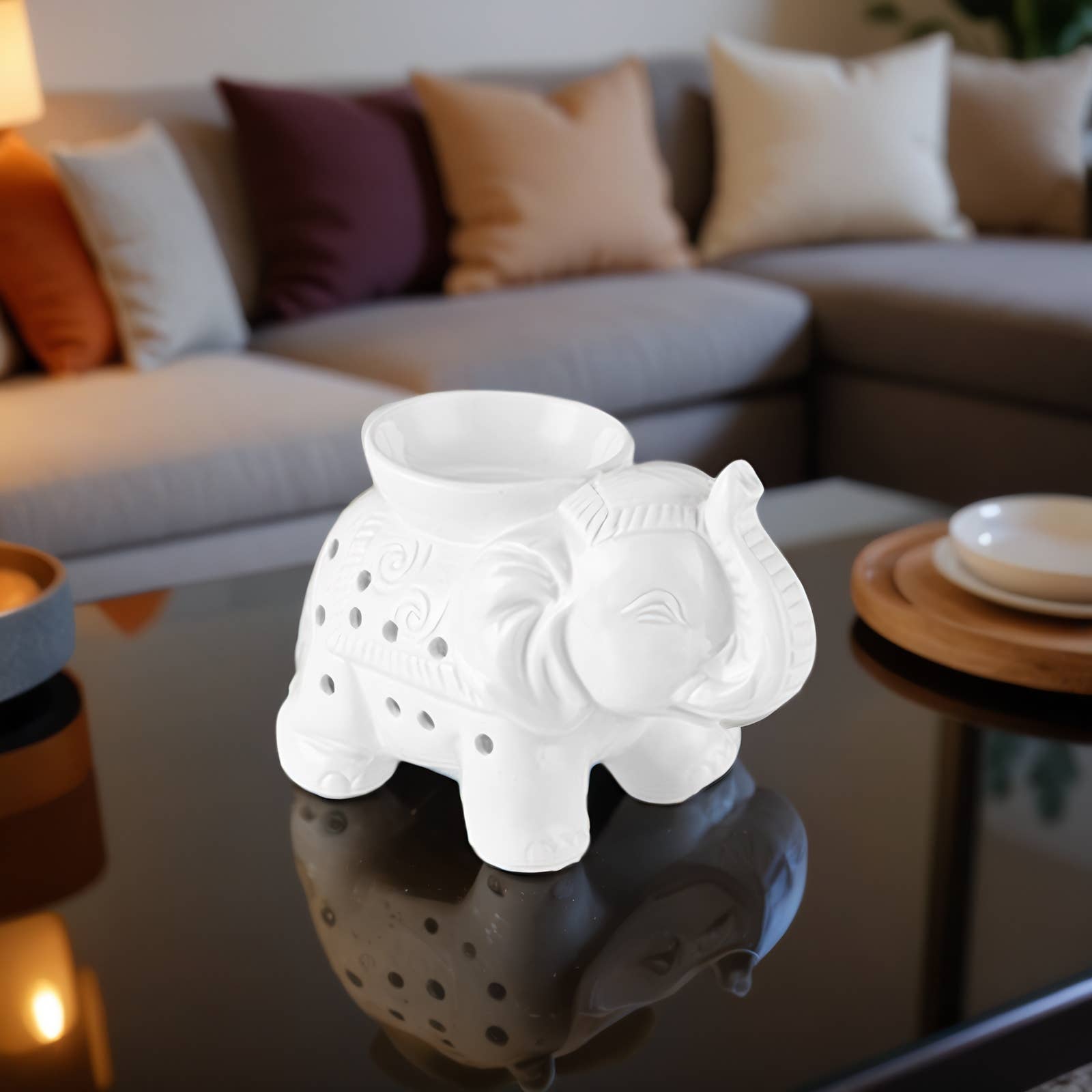 Zen'Arôme - Wholesale Oil Warmer - Tandor white ceramic wax warmer for scented melts8