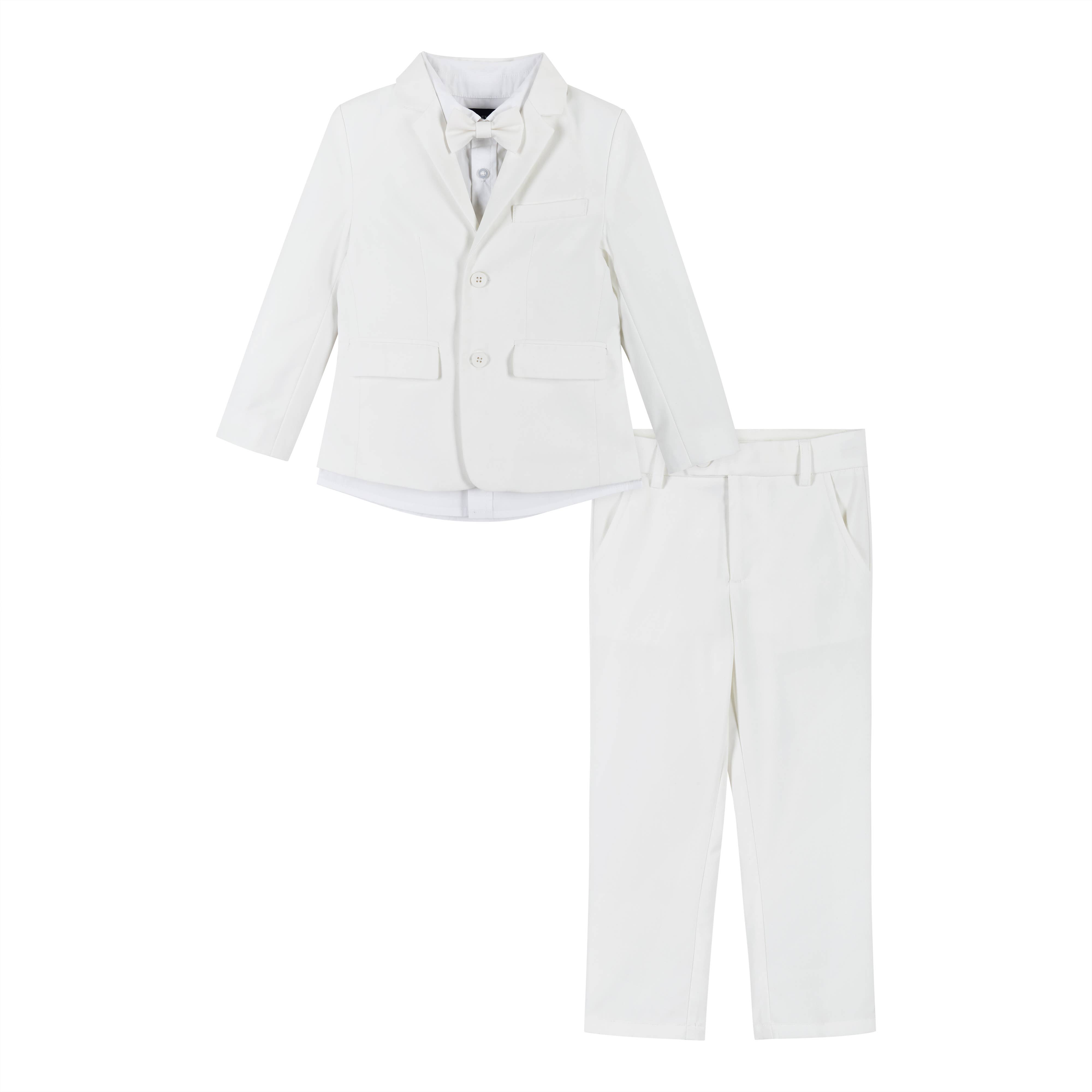 White Boys Toddler Suit - White-Special Occasion/Communion/Wedding for wholesale on Faire1