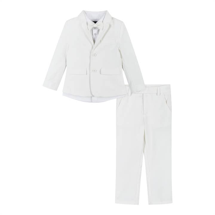 White Boys Toddler Suit - White-Special Occasion/Communion/Wedding for wholesale on Faire1