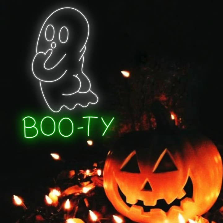 Glow Neon - Wholesale Neon Sign - Boo-ty Ghost Neon Signs, Halloween Long-lasting Décor