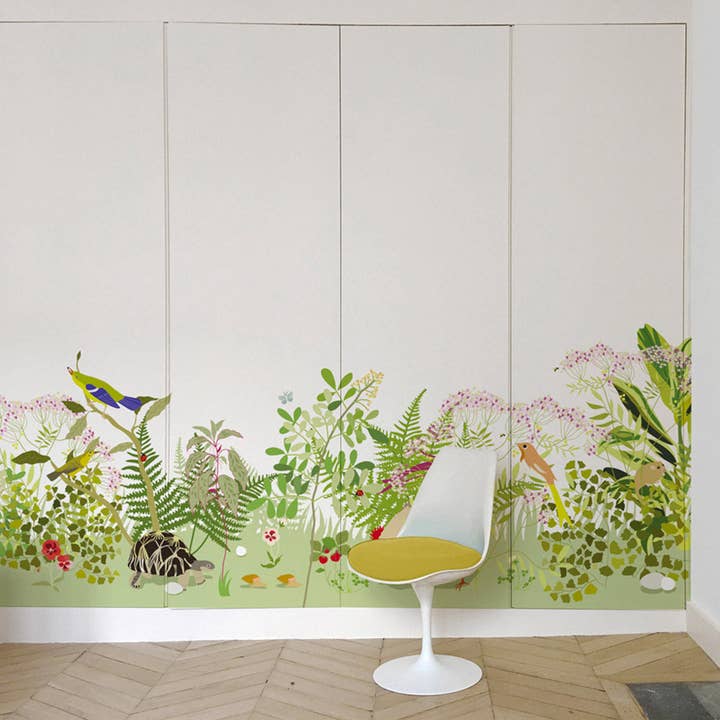 BOTANIQUE green standard panoramic decor for wholesale by Little Cabari
