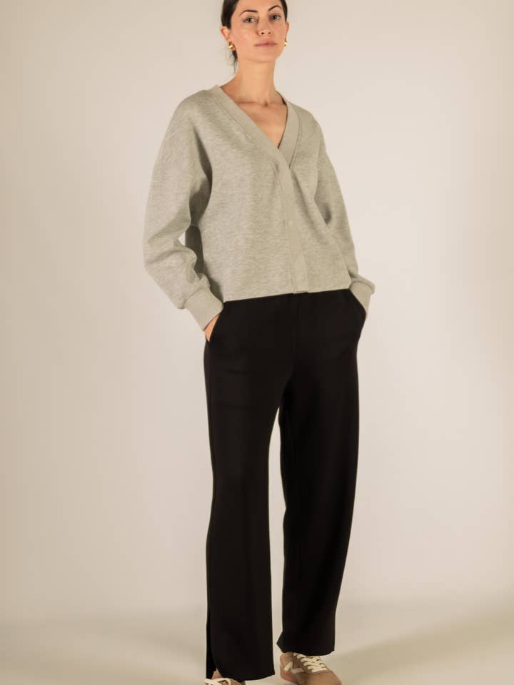 P. CILL Butter Modal Wide Leg Pants with Bottom Slits for wholesale by P. CILL