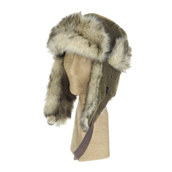 Vegan Leather Trooper- Winter for wholesale by Dorfman Hat Co