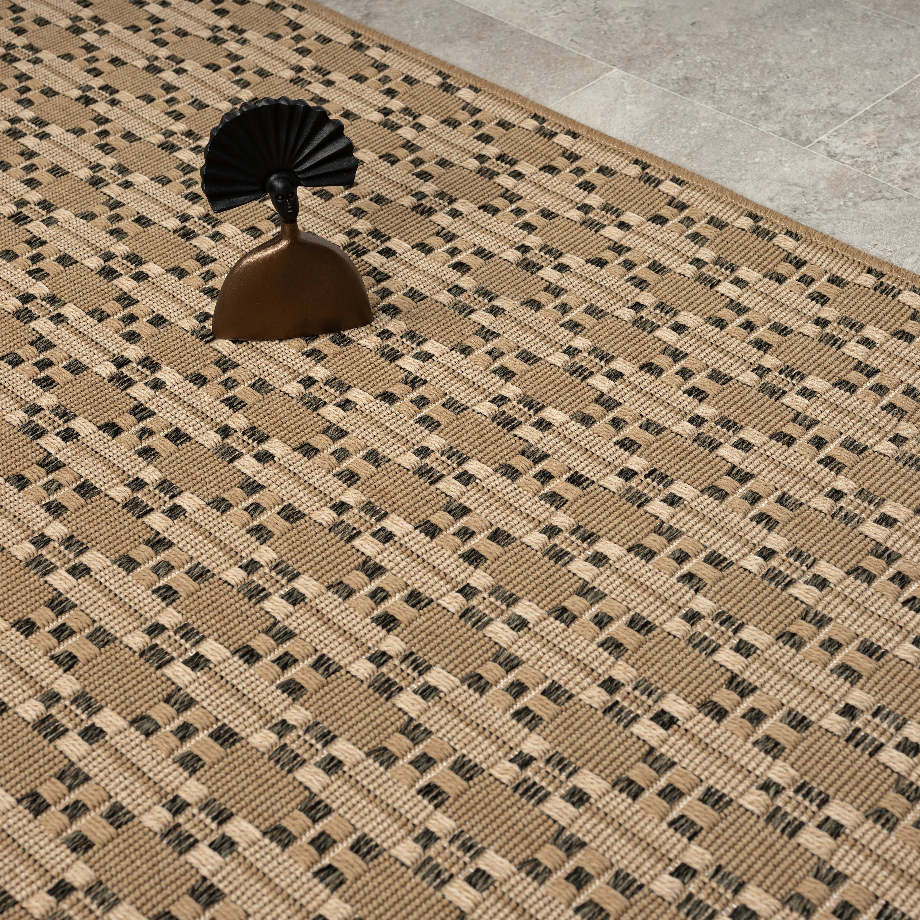 Abani Rugs - Wholesale Area Rug - Abani Rugs Patio Outdoor Cream Beige Seamless Rug6