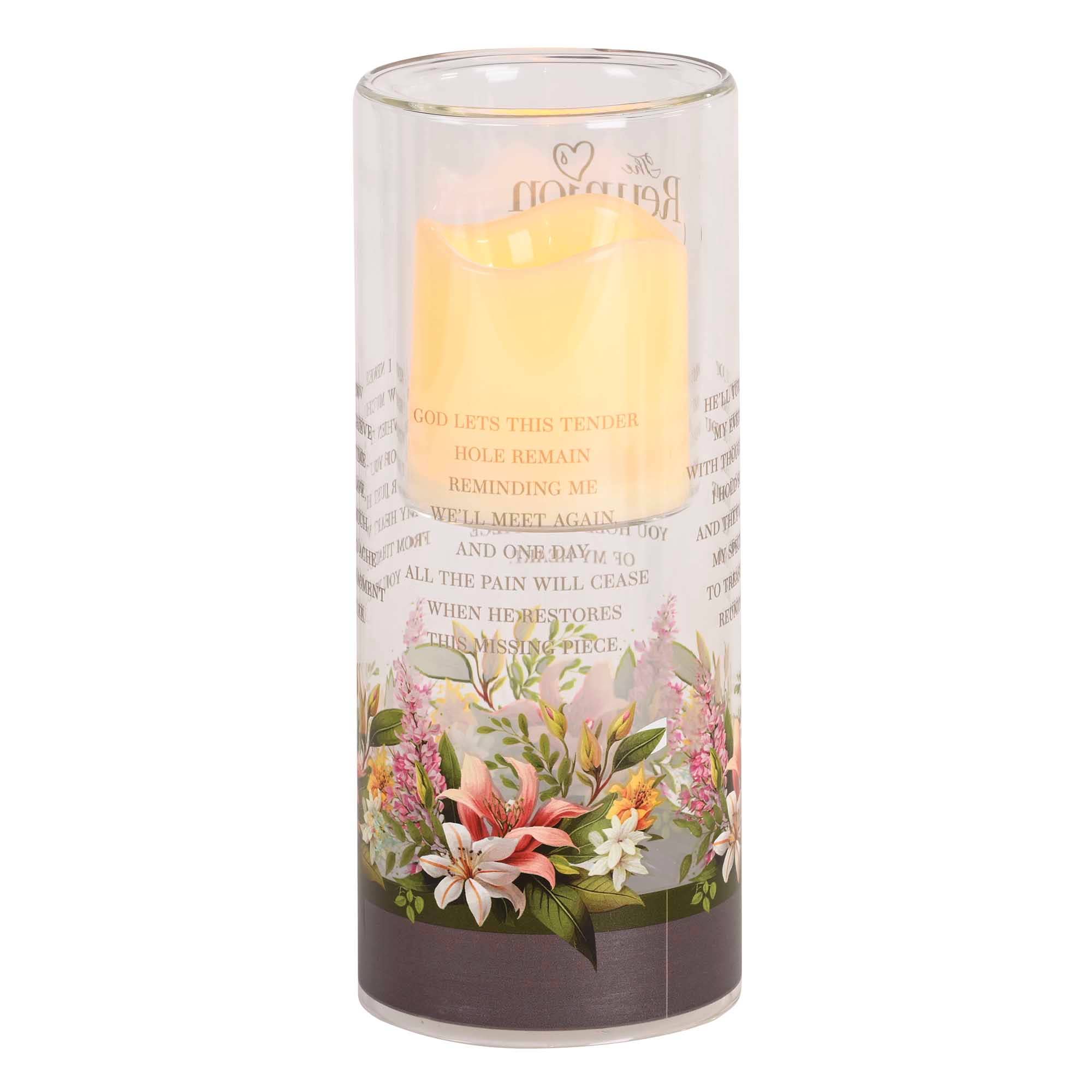 Dicksons – wholesale Flameless candle – Candleholder Floral Reunion Heart 10H2