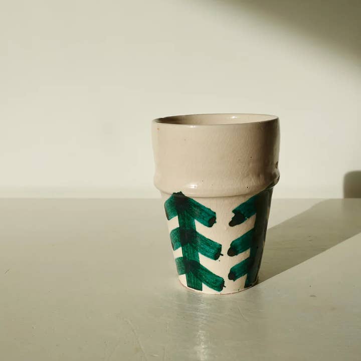 High crafty - Wholesale Coffee Mug - ☕ Beldi Mug – Green – Set of 2 – Handmade Moroccan Ceramic1