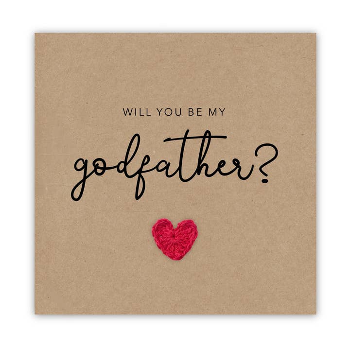 Godfather Proposal, Will You Be My Godfather Christening Inv for wholesale by Fifi's Handcrafted