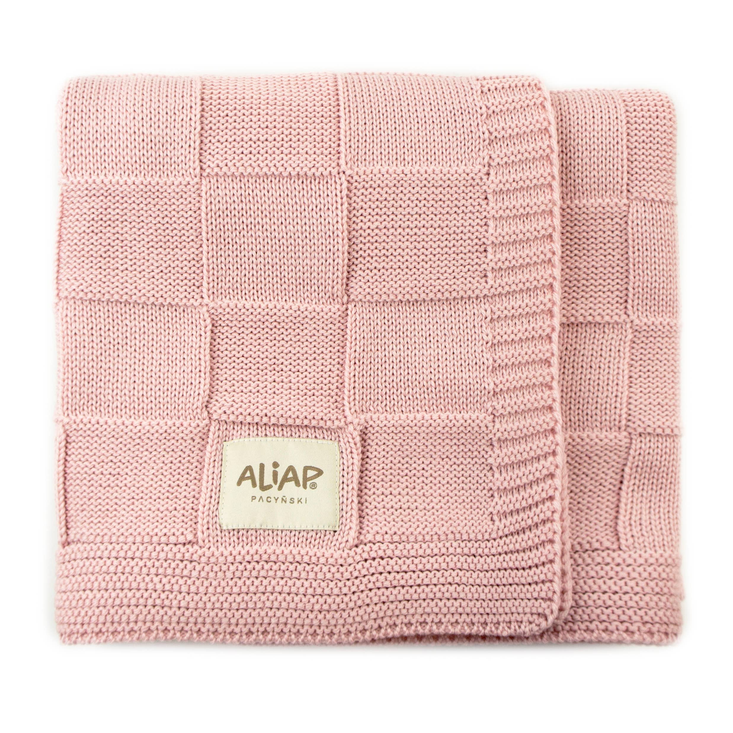 ALIAP - Wholesale Bedding Blanket - Kids & Baby - 100% Merino Wool Blanket Chessboard Knit 5004W2