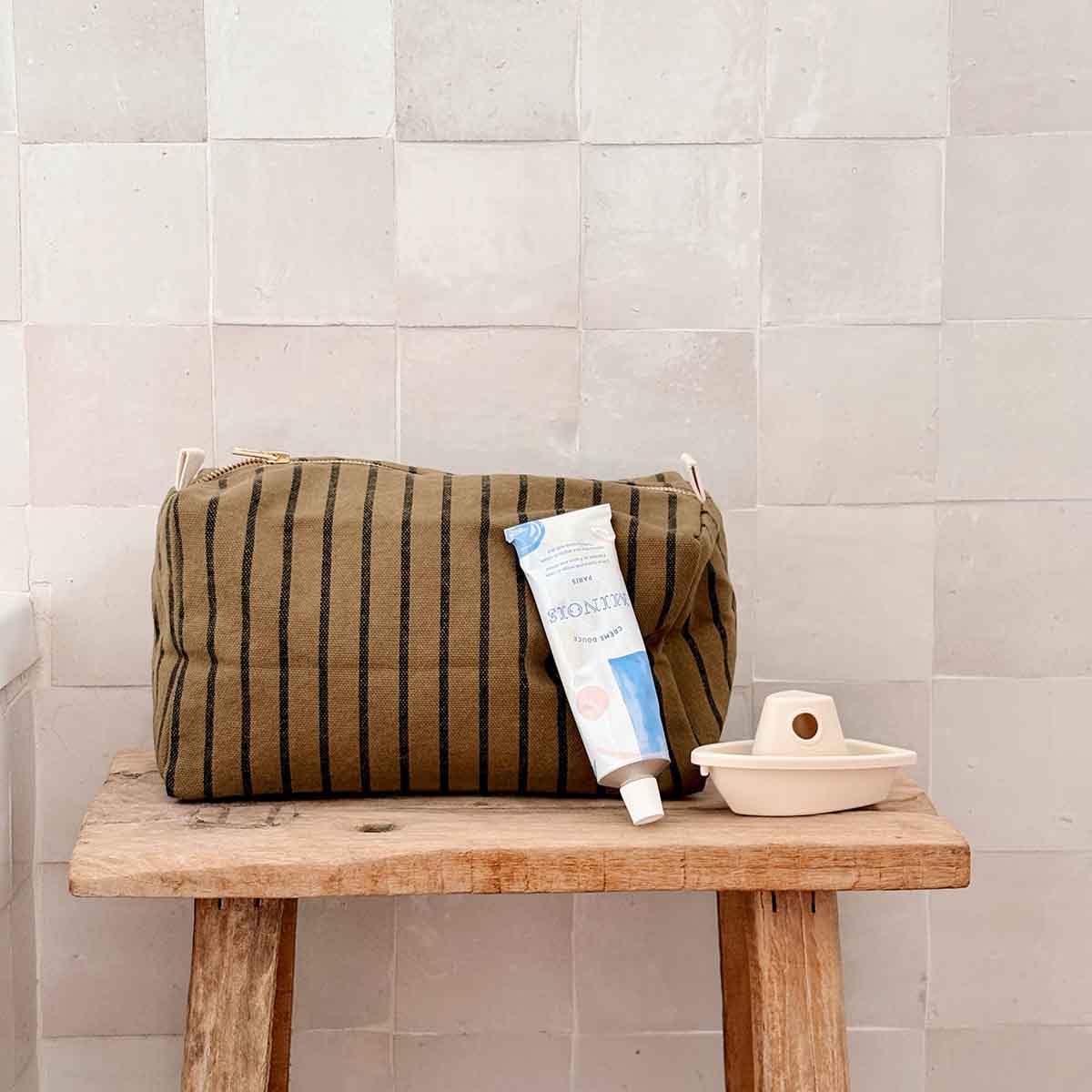 Rose in April - Wholesale Toiletry Bag - Women's - VIC TOILETRY BAG TENNIS BLACK /  OLIVE 2