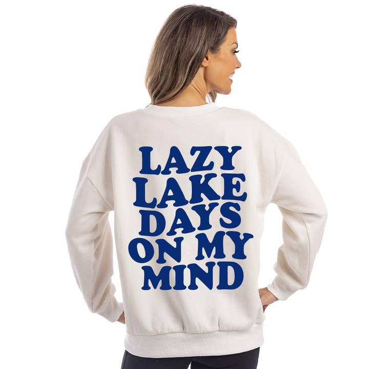 Katydid - Wholesale Graphic Sweatshirt - Women's - Lazy Lake Days On My Mind Sweatshirt