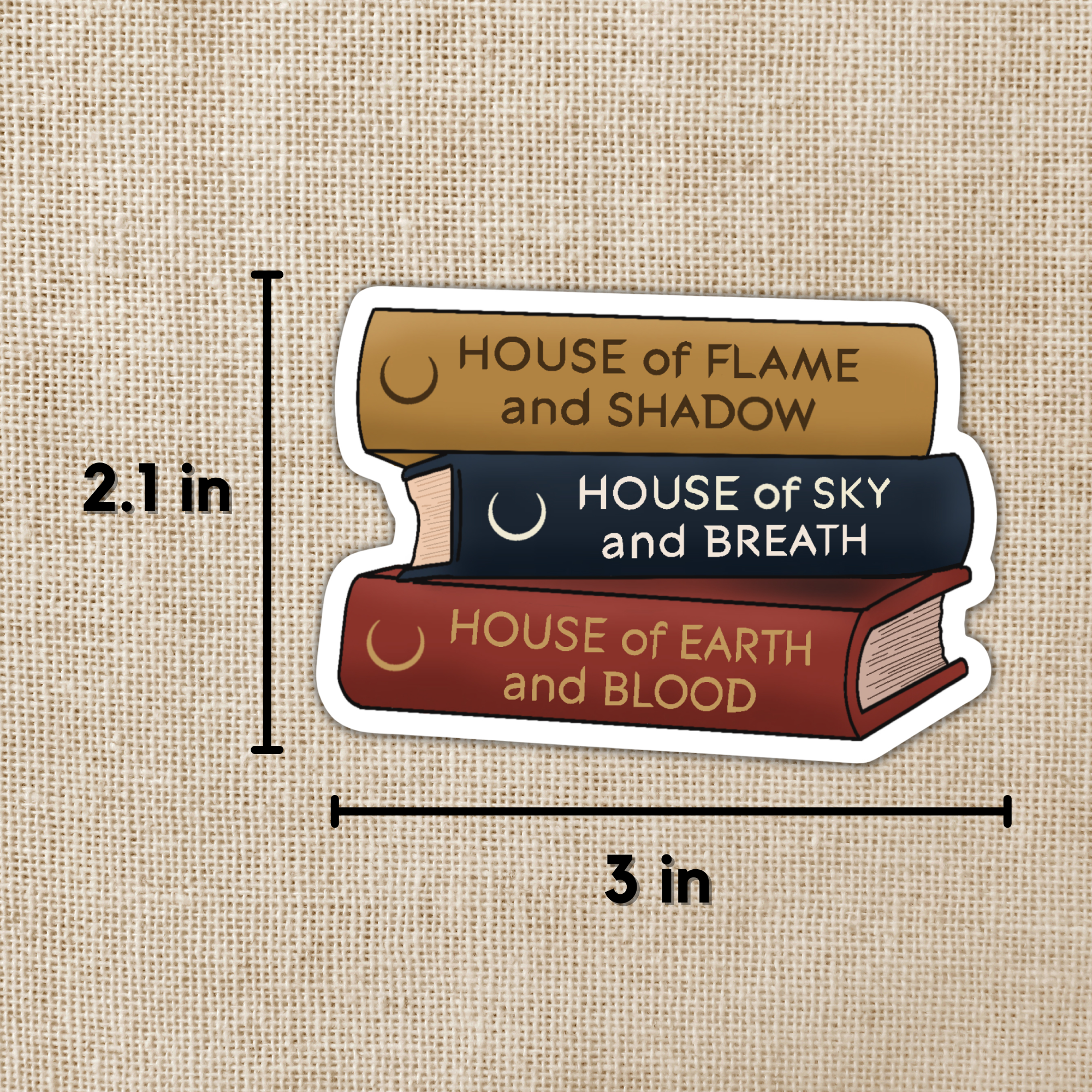 Kingdom of Threads - Vente Autocollant - Autocollant à empiler de la série Crescent City | Sarah J. Maas1