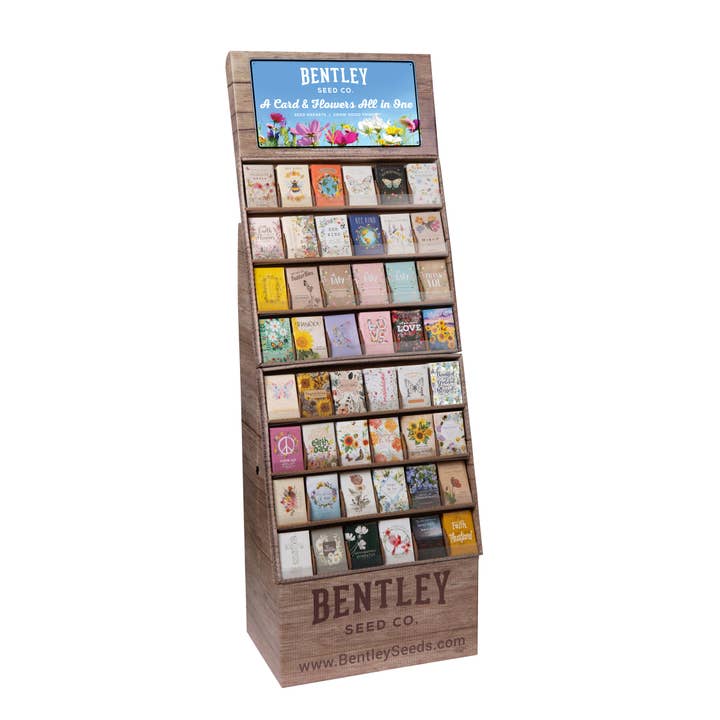 Bentley Seed Co. - Wholesale Retailer Display - Paper & Novelty - 500 Piece Assorted Favor Seed Packet Retail POS Corrugated Display