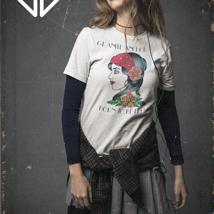 Camiseta Born to be Free por atacado de Granite Anchor