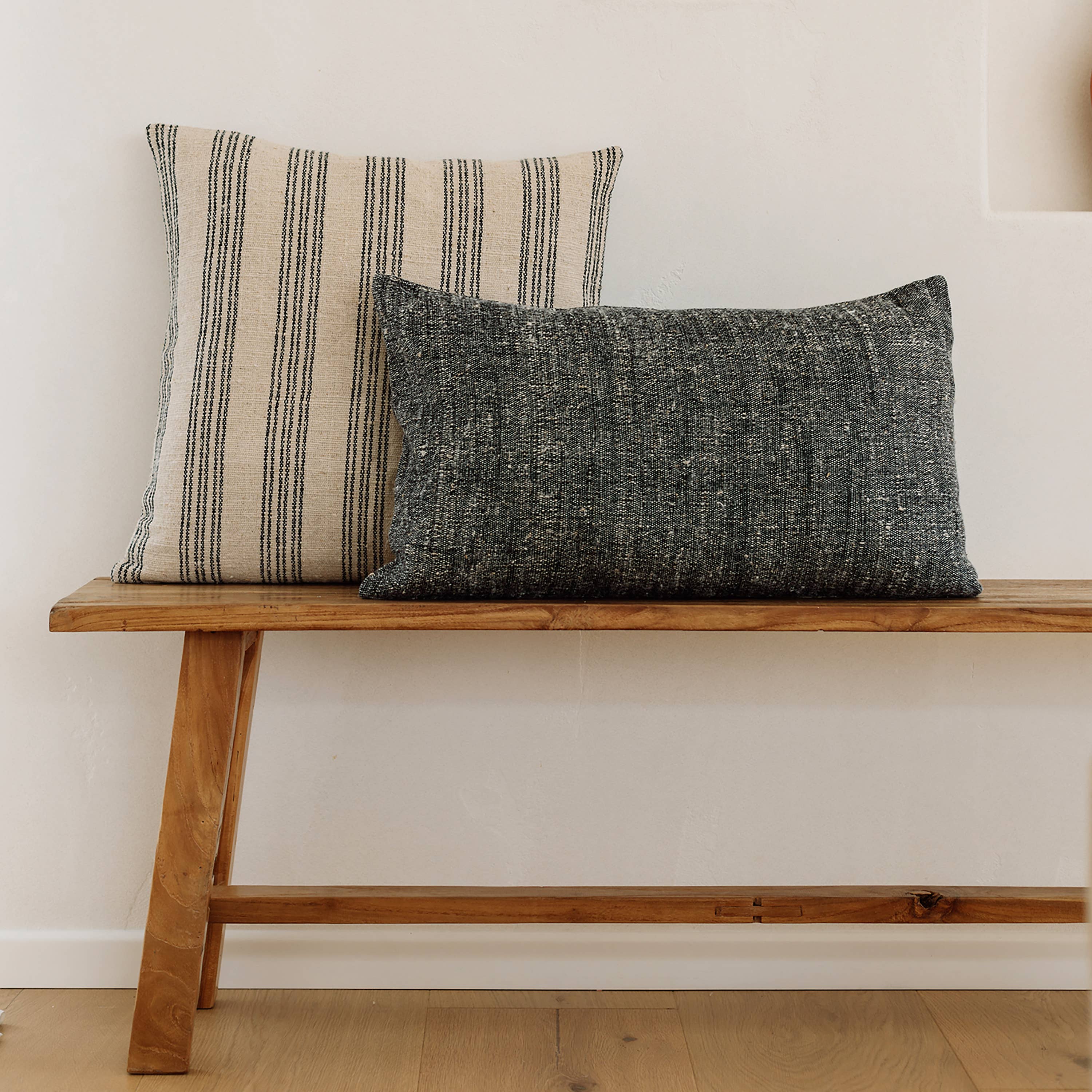 NAKI & SSAM INC. - Wholesale Throw Pillow Cover - Mysa Collection 24in. X 14in. Lumbar Cotton Nettle Solid10