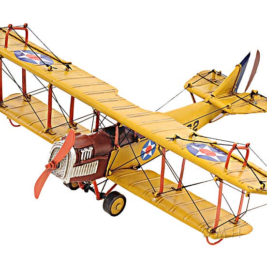 Old Modern Handicrafts, Inc. - Wholesale Decorative Tabletop Object - 1918 Yellow Curtiss JN-4 1:24