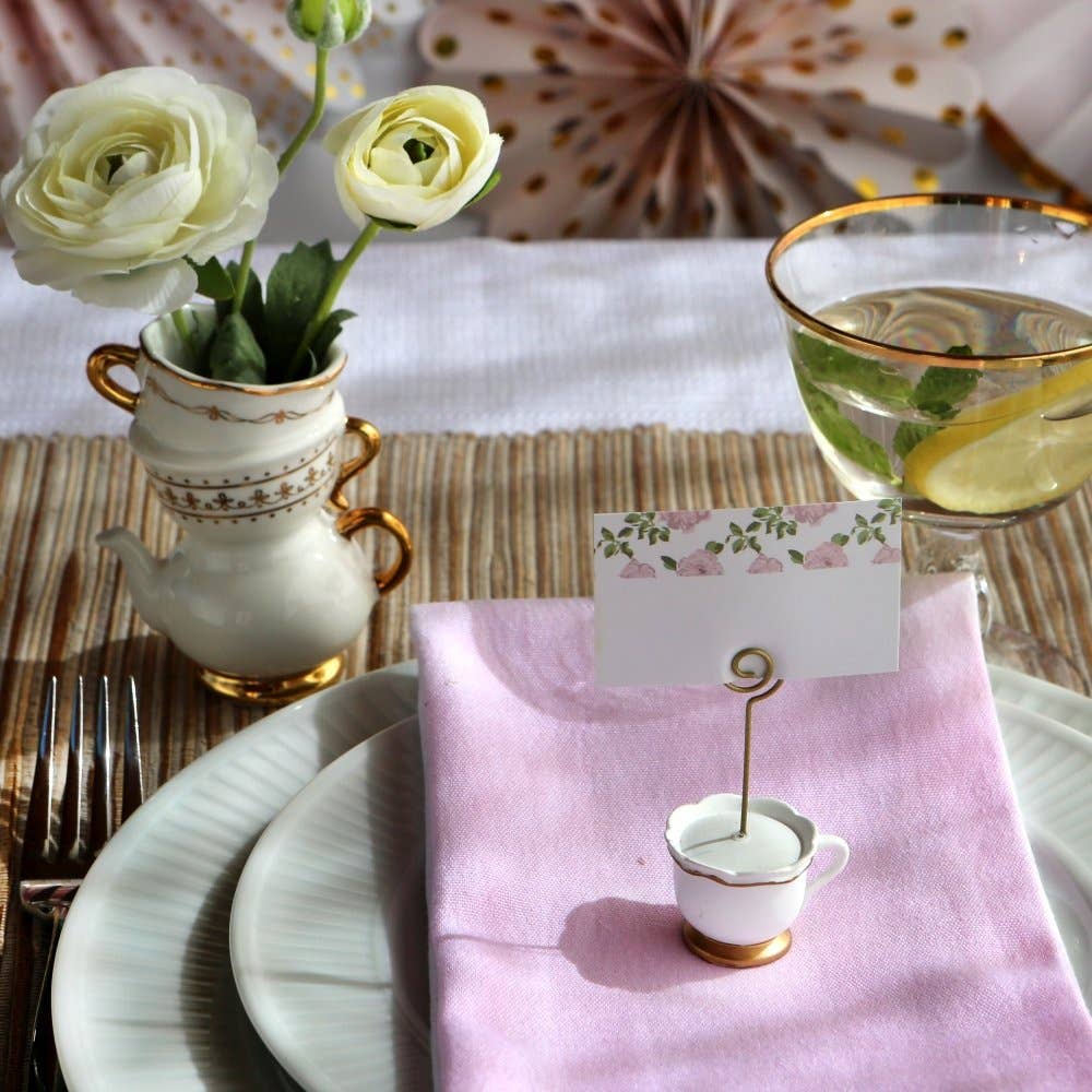 Kate Aspen - Wholesale Vase - Tea Time Whimsy Ceramic Bud Vase (Set of 2)4