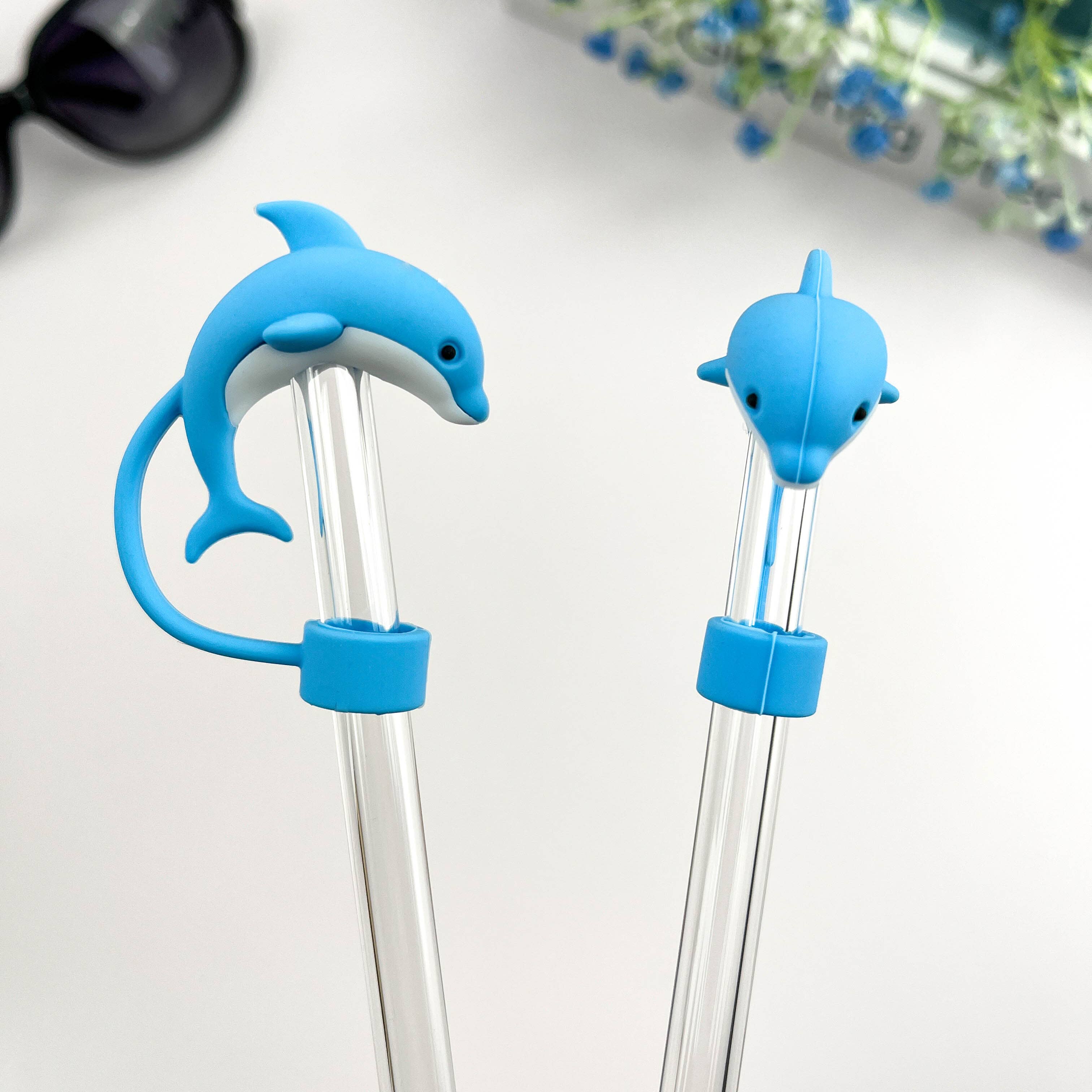 SoapElenGlen - Wholesale Drinking Straw - Dolphin Straw Toppers, Marine Animal Straw Cover4