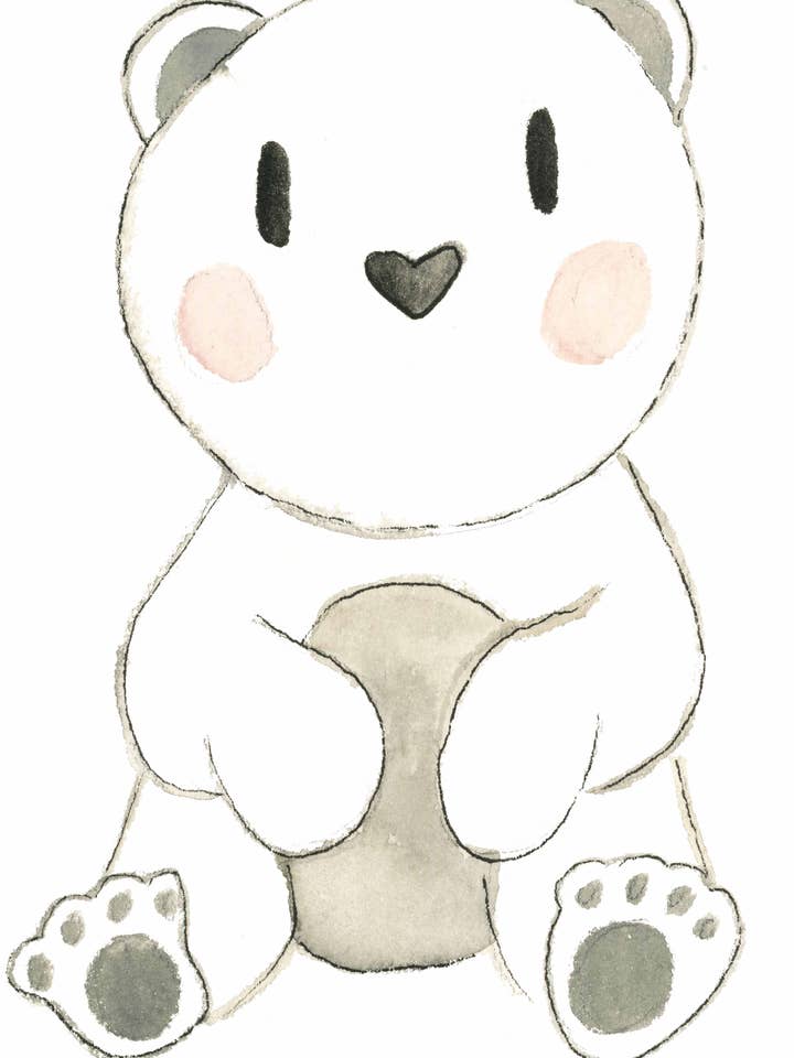 Imprimé bébé ours polaire pour la vente par Abigail Hanks Arts