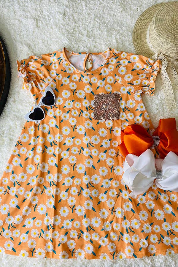 luluclothes - Wholesale Dress - Kids - XCH0555-18H Floral printed short sleeve girls dress3