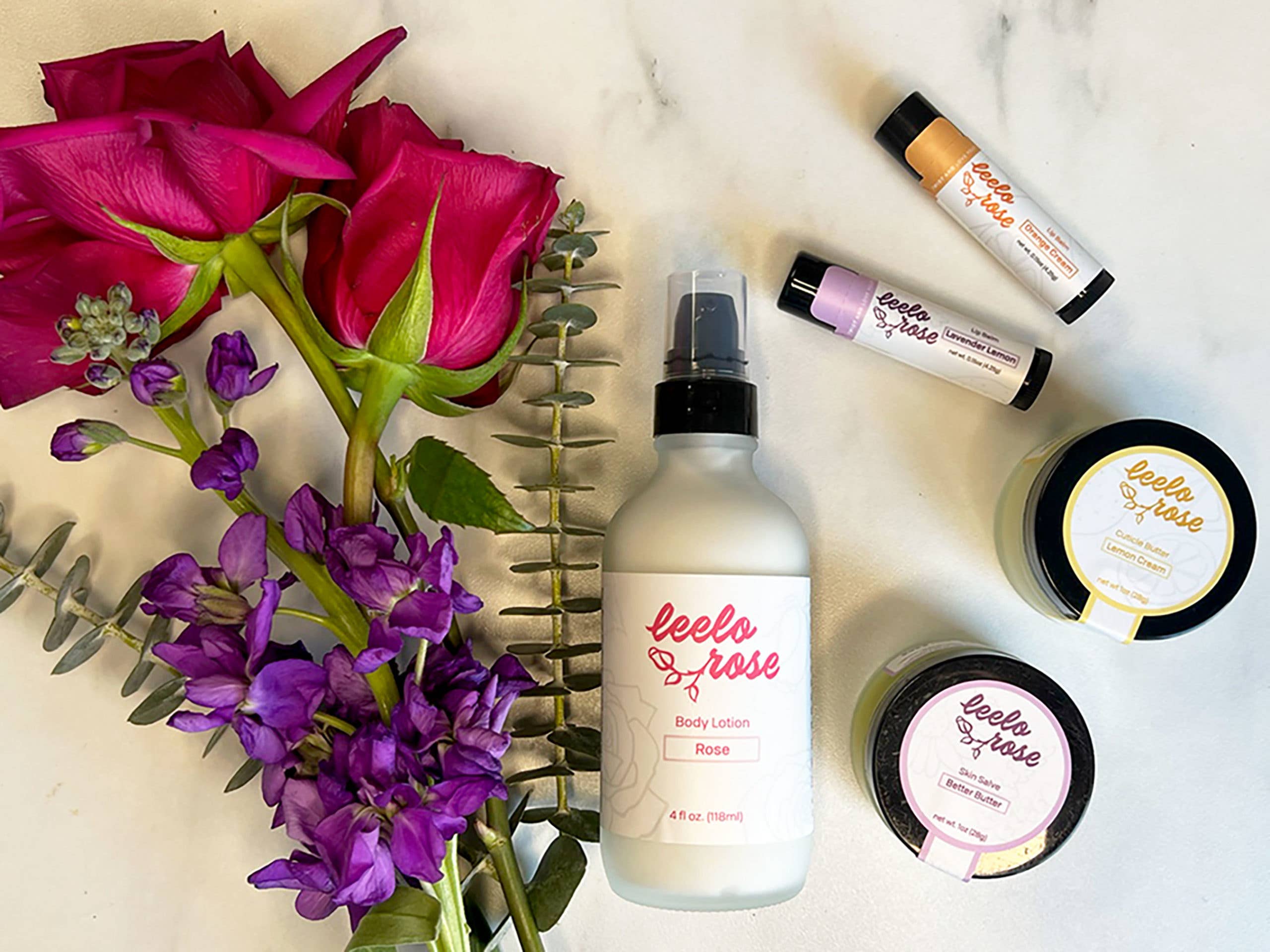 Leelo Rose - Wholesale Bath & Body Set - Rose Gift Box1