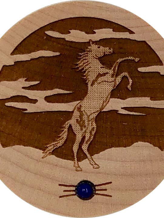 Rearing Horse Wood Dreambox for wholesale by Woodcutts Inc.