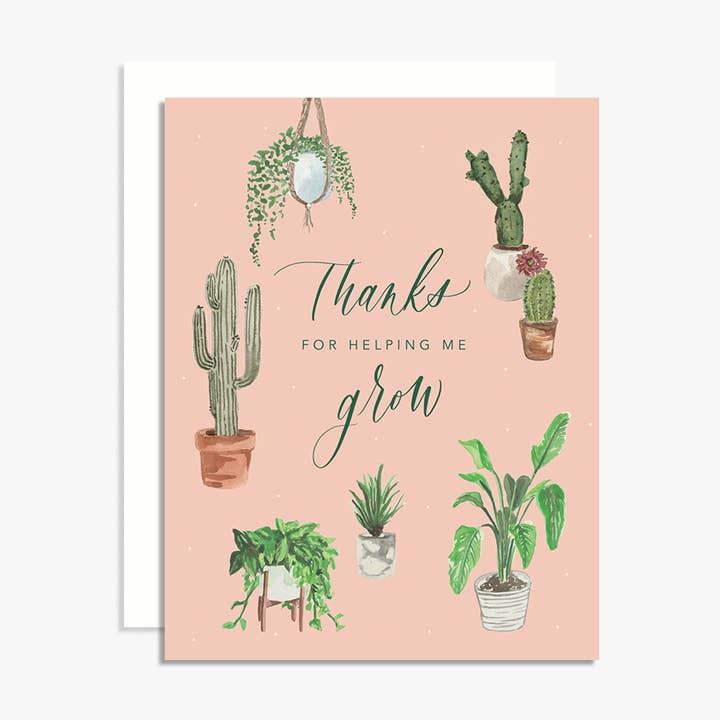 Cartão comemorativo Obrigado por me ajudar a crescer por atacado de The Scribblist