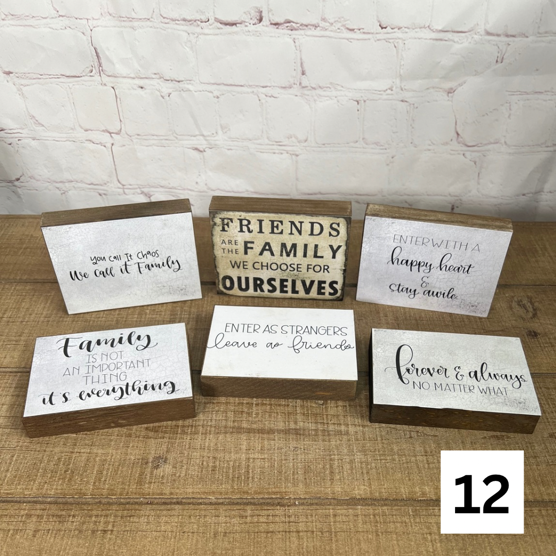 Buckeye Craft Co. – Objeto de mesa decorativo por atacado – Conjunto de 6 Blocos Diários 8
