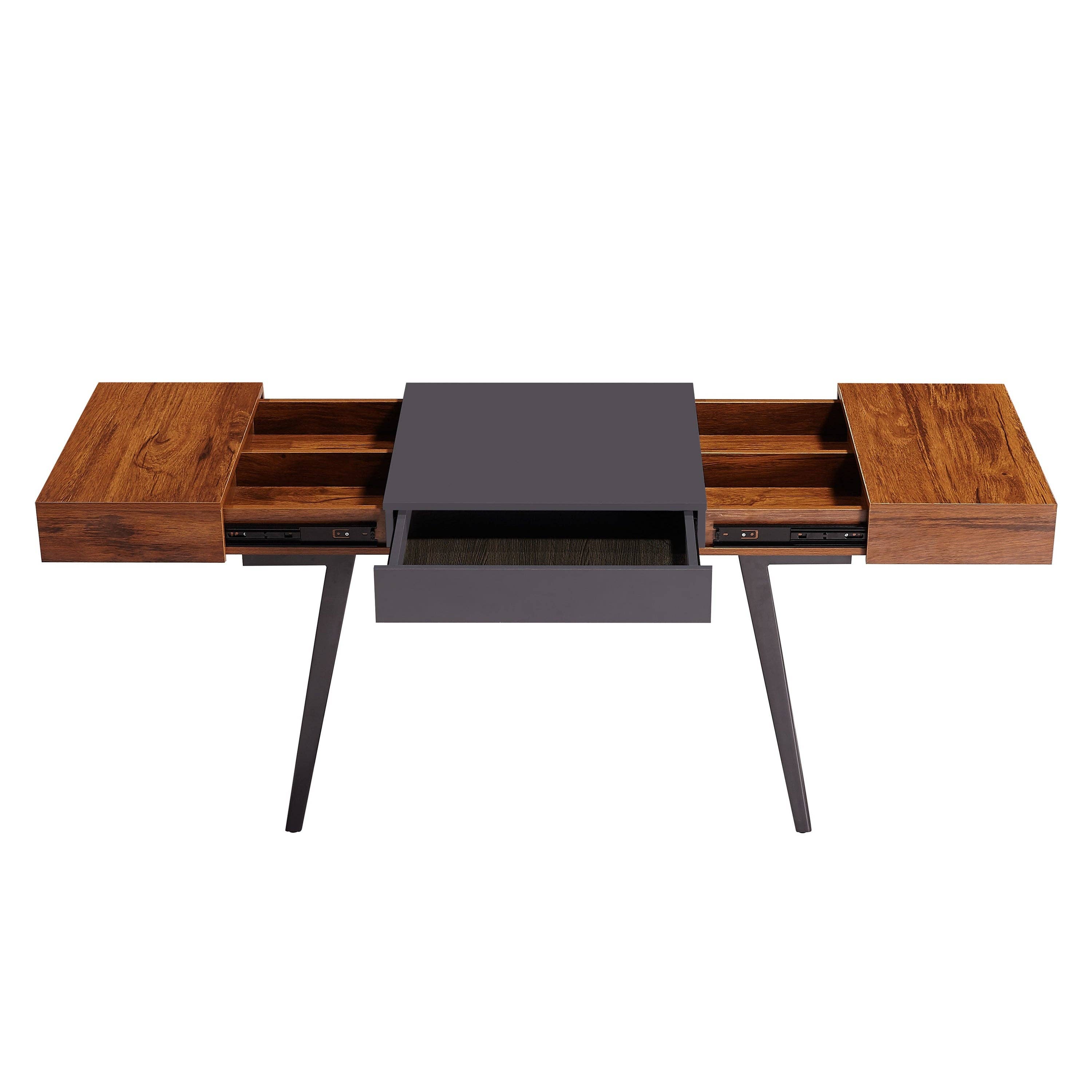 Mahogany Expandable Modern Desk with Storage for wholesale on Faire6