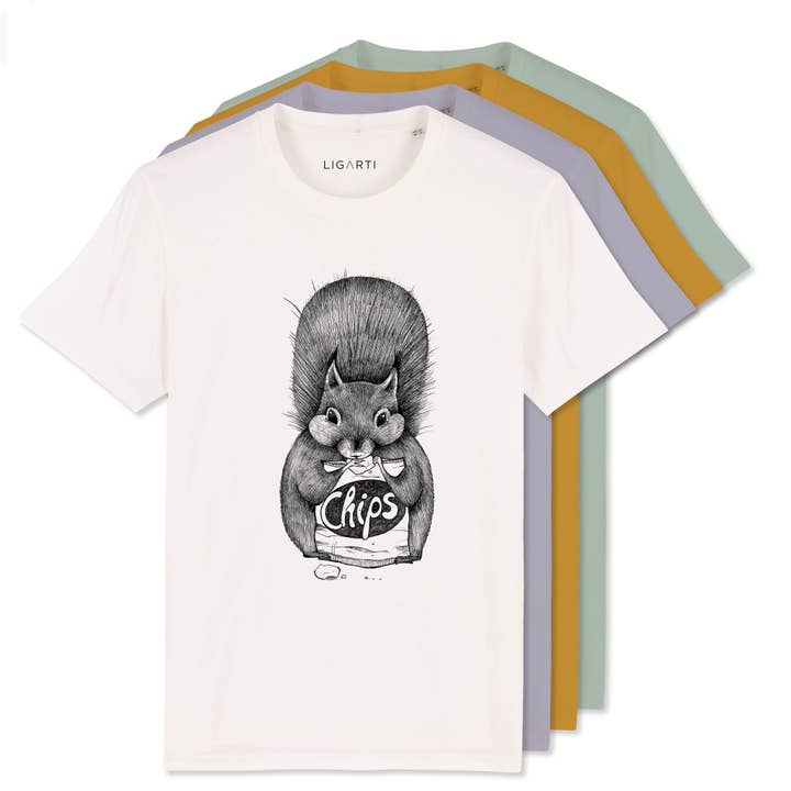 Maglietta – Scoiattolo delle patatine per la vendita all'ingrosso da parte di LIGARTI