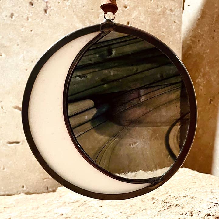 Stained Glass Full Moon 5" for wholesale by Colin Adrian Glass