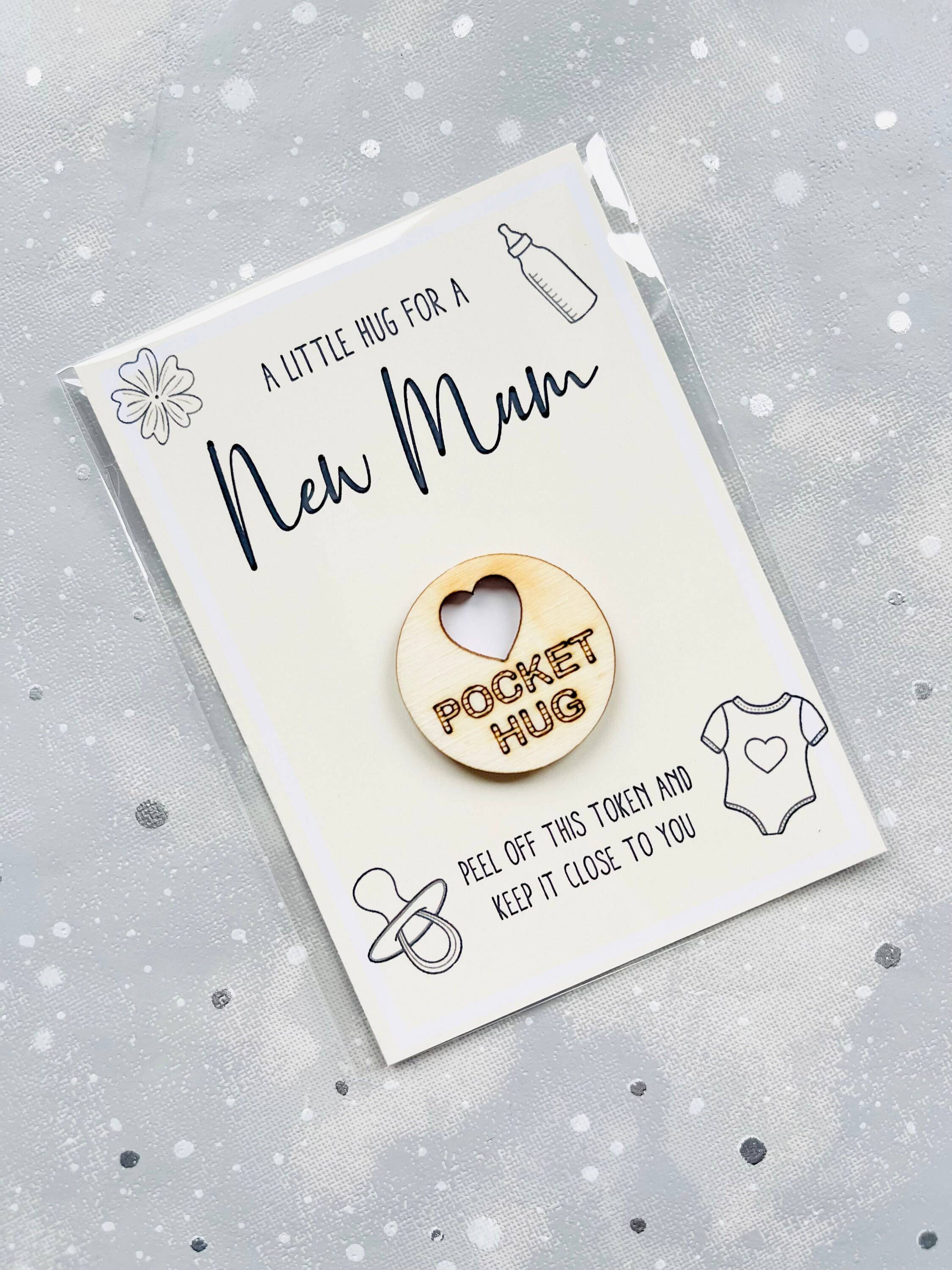The Gift Club – wholesale Keepsake coin/token – New Mum Pocket Hug Token and Cuddle Gift0