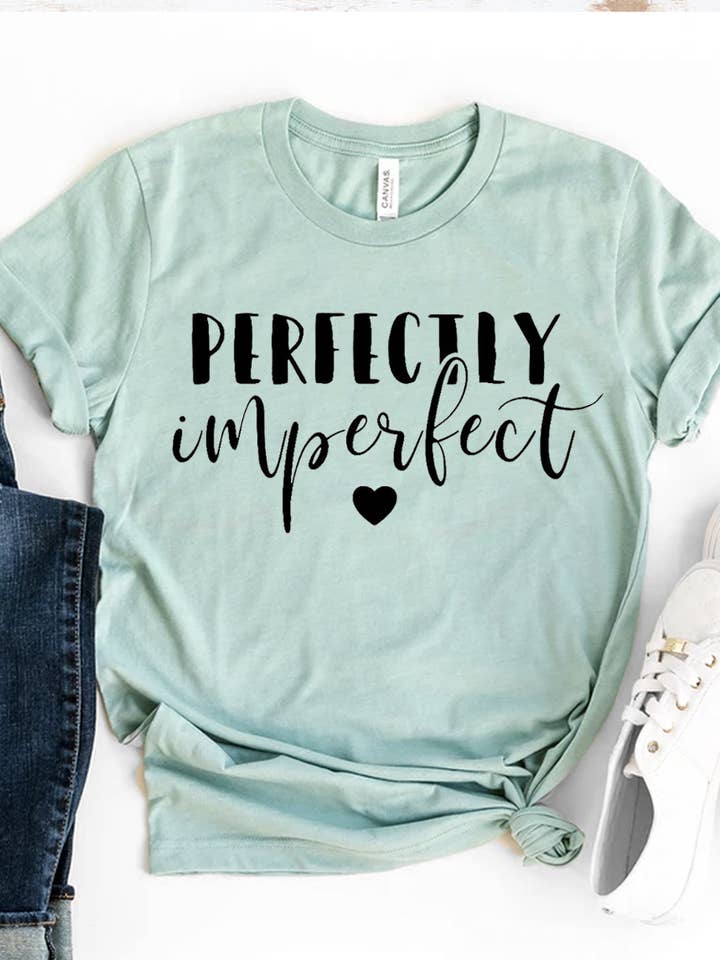 Printliss - Wholesale Screen Printed T-Shirt - Women's - Perfectly Imperfect T-shirt - Bella Canvas
