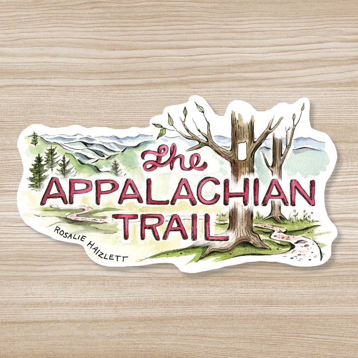 Rosalie Haizlett Illustration - Wholesale Sticker - The Appalachian Trail - Waterproof Sticker