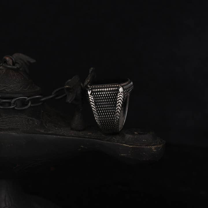 Ephesus Jewelry - Wholesale Cocktail/Statement Ring - Unique Silver Ring with Black Onyx Stone