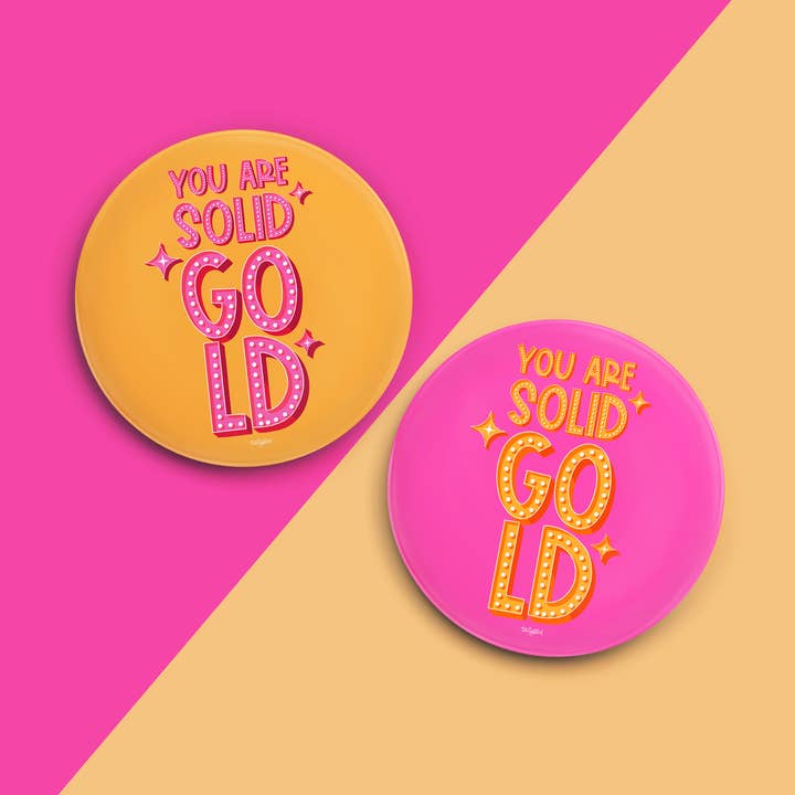 Sottobicchiere in acrilico You Are Solid Gold per la vendita all'ingrosso da parte di Tailgated Co.
