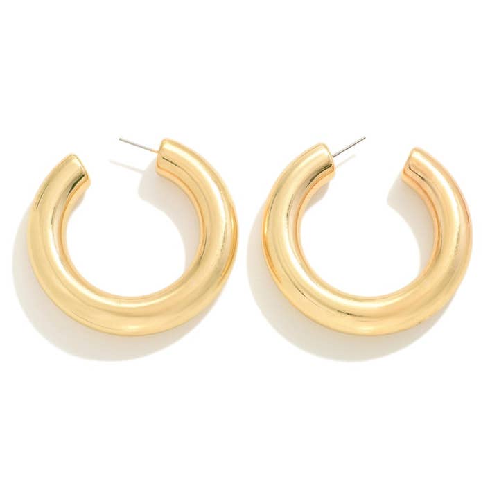 Boucles d'oreilles créoles Chunky Gold pour la vente par Luke and Park