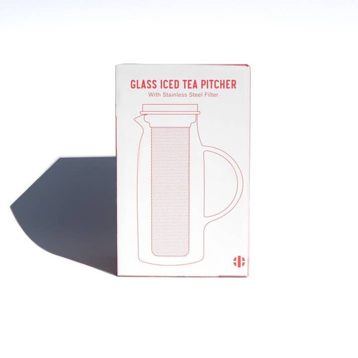 Pichet à thé glacé en verre avec filtre pour la vente par Genuine Tea