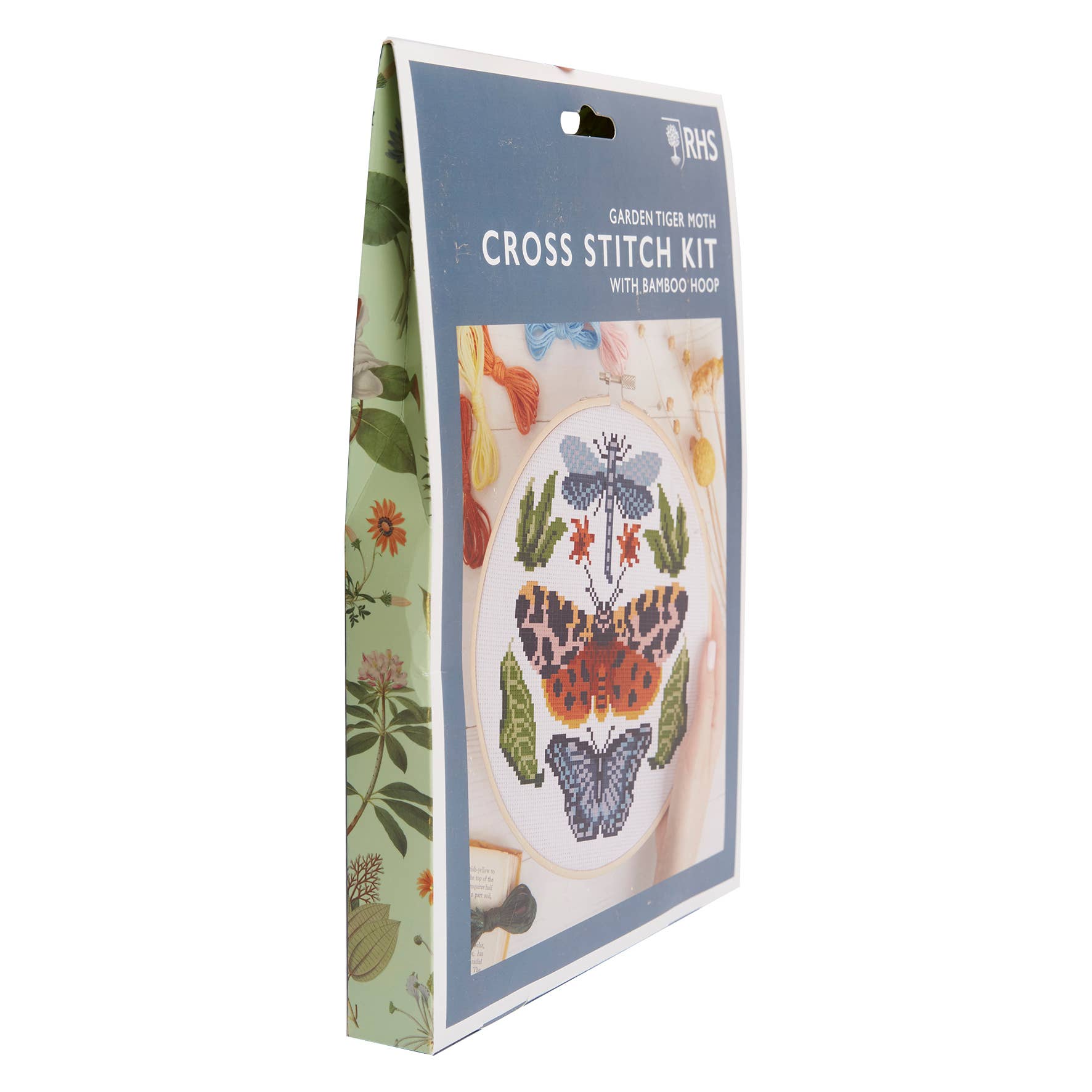 West Design Products - Wholesale Embroidery/Cross Stitch Supplies - RHS Cross Stitch Kit, Garden Tiger Moth 8", Cross Stitch Kit2