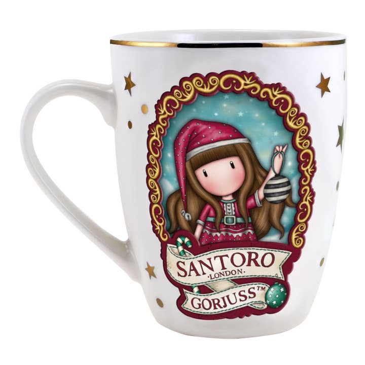 SANTORO - Wholesale Coffee Mug - Mug and Coaster Set - Santoro Gorjuss 'Tis the Season'