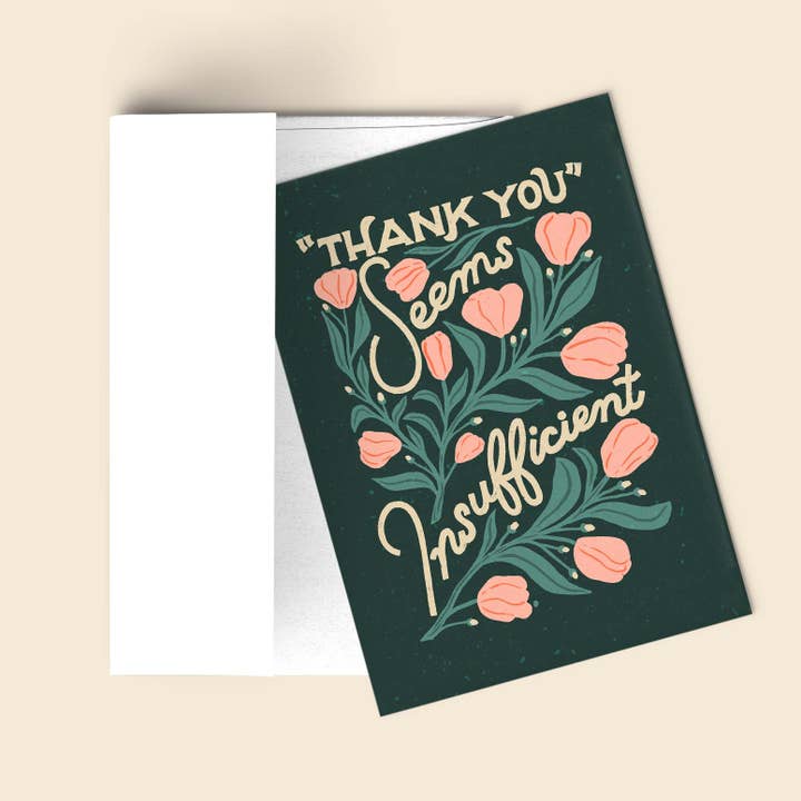 Vintage Botanisk Takkort - Tak synes Insuff... for engroshandel hos Liz Kohler Brown