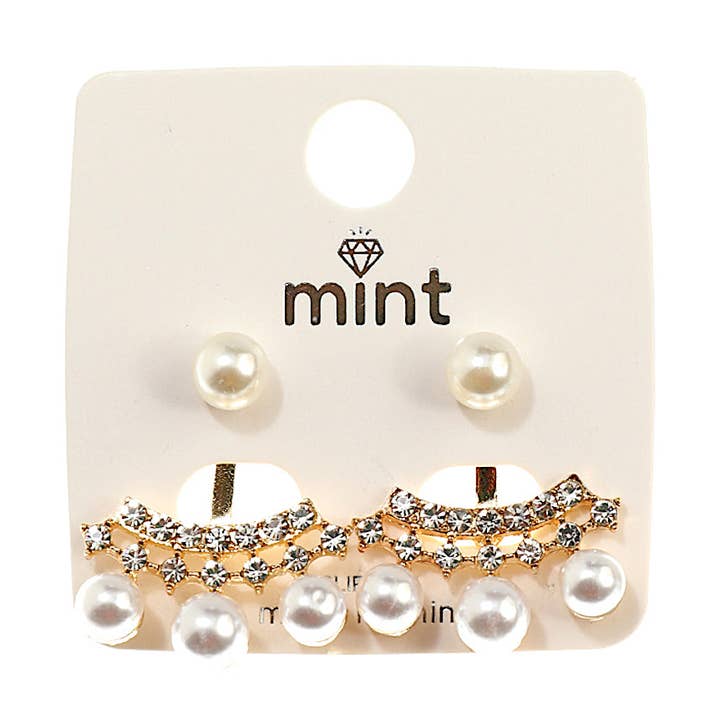 Fram Bak Pärla Dinglande Örhänge för wholesale av Atlas Fashion