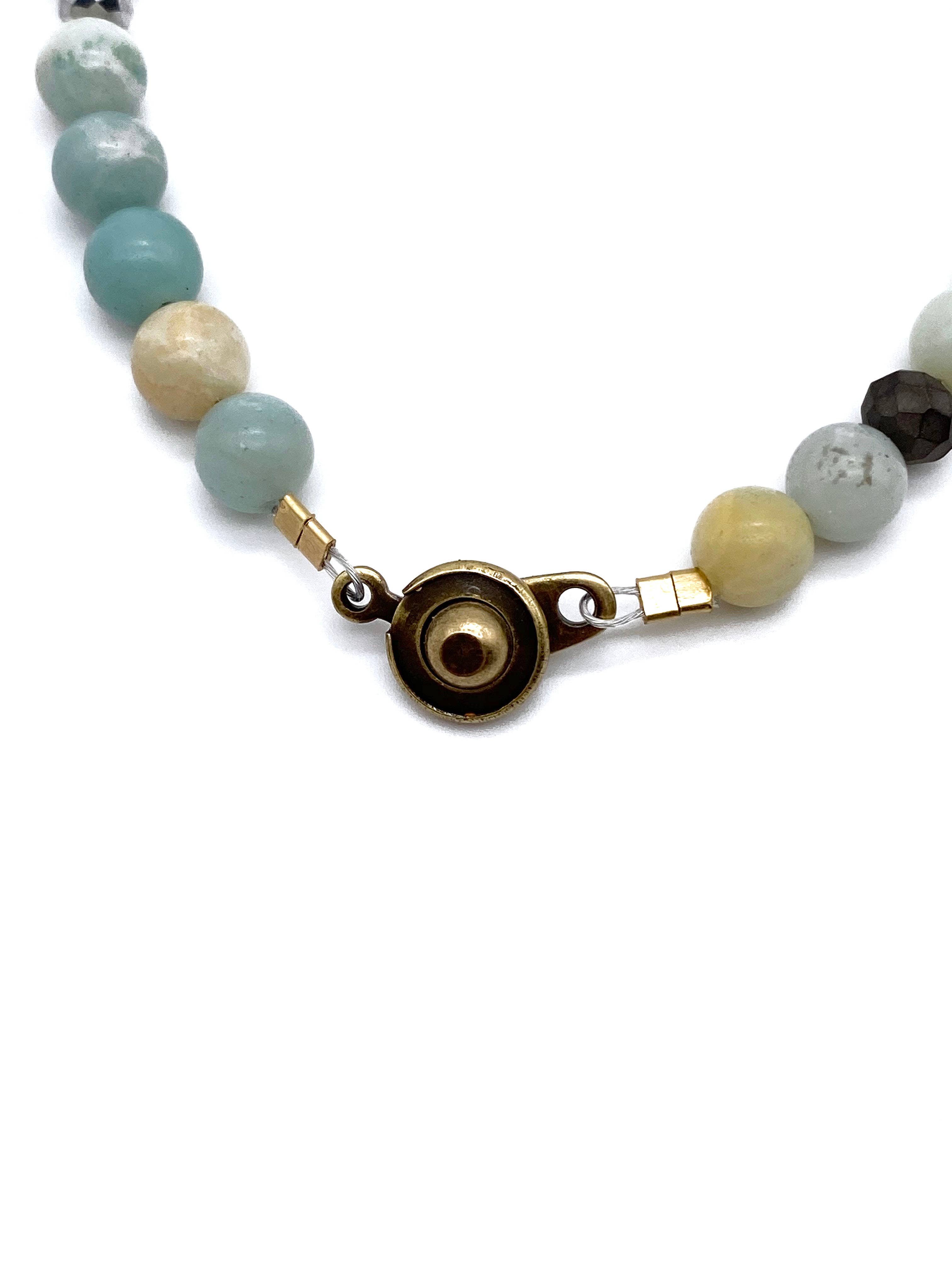 Seeds – Großhandel Perlenarmband – Duluth Armband | Halbedelsteinperlen | Dreiecke aus Messing10