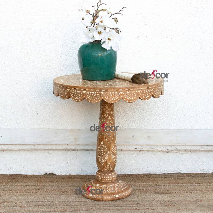 24" DM Sidemandsbord med Skulpteret Kant Indlæg for engroshandel hos De-cor