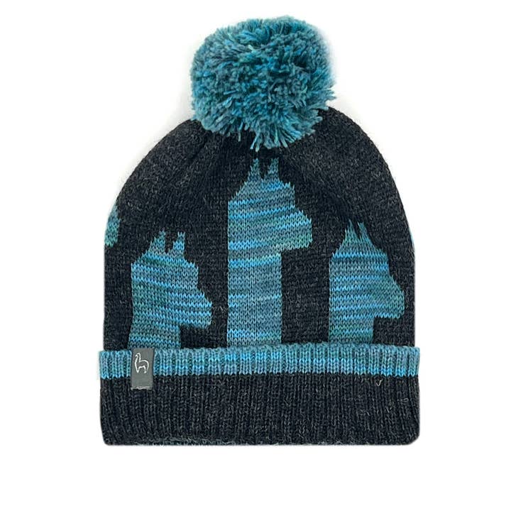 Gorro de Alpaca para Niños - Pacas - Aqua Paca para venta al por mayor de Shupaca Alpaca